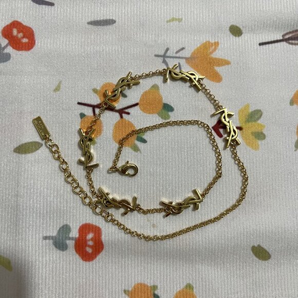 Saint Laurent Jewelry - Saint Laurent Gold-Plated YSL Necklace